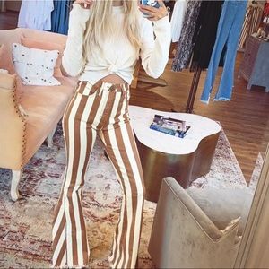 Mumu striped bell bottoms